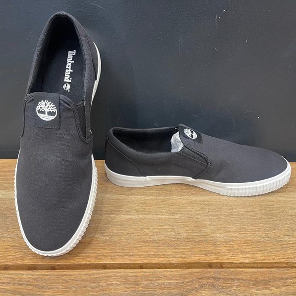 TIMBERLAND MEN\'S MYLO BAY LOW SLIP ON SNEAKER BLACK CANVAS A662W ALL SIZES